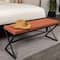 Household Essentials Harper 46.5" Metal & Boucle Bench